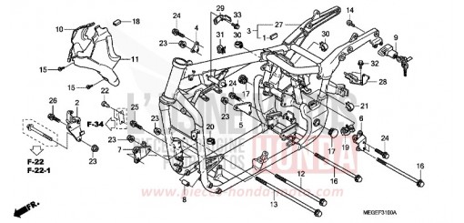 FRAME BODY VT750C9 de 2009